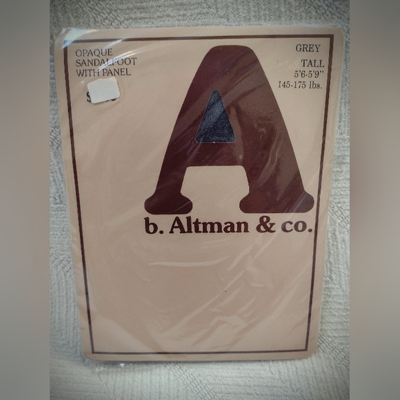 b. Altman & co. Rare Vintage Nylon Pantyhose, Tall Navy/Grey/Brown Set of 3 NWT - Picture 9 of 10